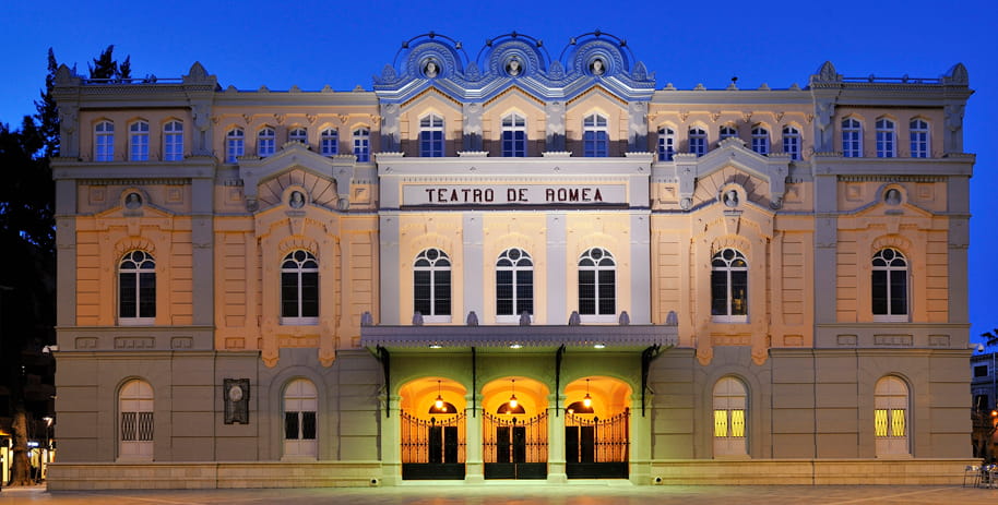 Teatro Romea en el centro histórico de Murcia